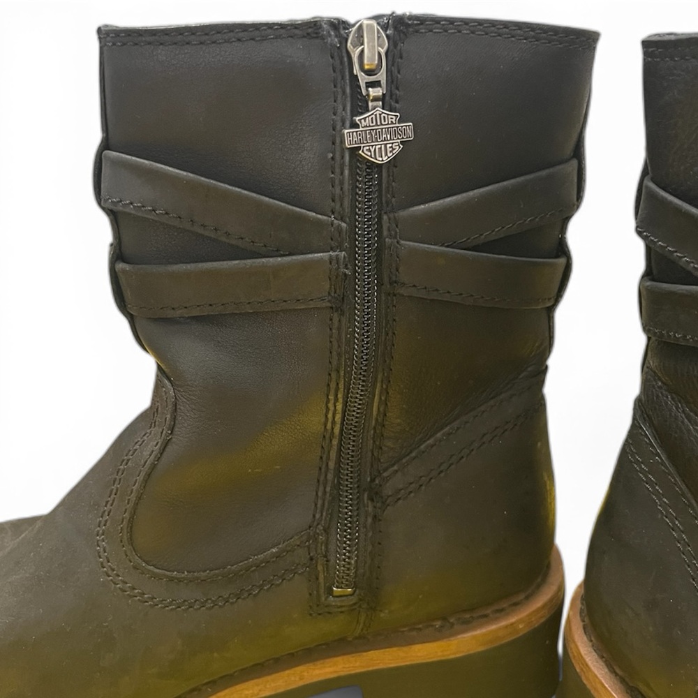 Harley-Davidson Black Combat Boots Size 9M - Picture 4 of 6